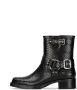 POSH by Poelman Phoebe bikerboots met slangenprint zwart - Thumbnail 2