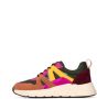 POSH by Poelman CAROCEL Dames Sneakers Bordeaux oranje combinatie - Thumbnail 3