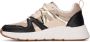 POELMAN zwarte beige sneakers van mesh Zwart Mesh Lage sneakers Dames - Thumbnail 4