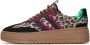 PS Poelman ANEMONE Dames Sneaker Zwart met dierenprint - Thumbnail 3