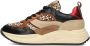 PS Poelman Charu chunky leren sneakers zwart beige - Thumbnail 2