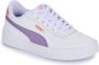 PUMA Carina 2.0 Jr Meisjes Sneakers White-Pale Plum-Deeva Peach - Thumbnail 2