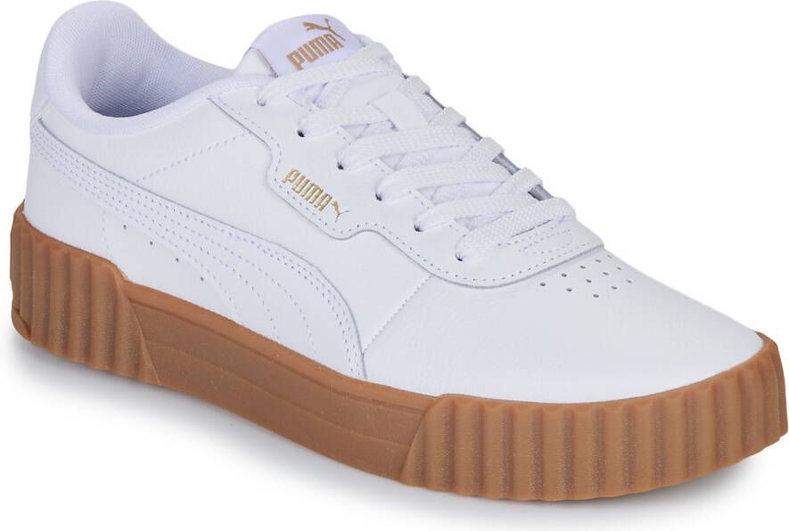 PUMA Carina 3.0 Dames Sneakers White- Gold-Gum