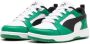 Puma Rebound V6 Lo sneakers wit zwart groen Jongens Meisjes Leer Meerkleurig 23 - Thumbnail 6