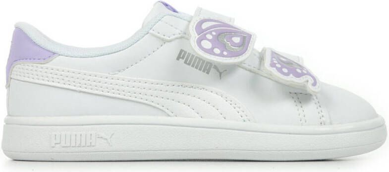 Puma Smash 3.0 Butterfly V sneakers wit lila zilver