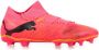 PUMA Future 7 Match Gras Kunstgras Voetbalschoenen (MG) Roze Zwart Oranje - Thumbnail 4