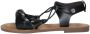 Refresh Women's sandals low sandal in eco-leather black - Thumbnail 2