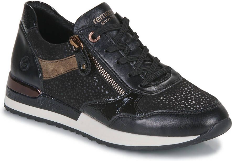 Remonte Zwarte polka dot sneaker Black Dames - Foto 3