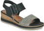 Remonte Stijlvol Zwart Wit Print Sandaal Multicolor Dames - Thumbnail 4