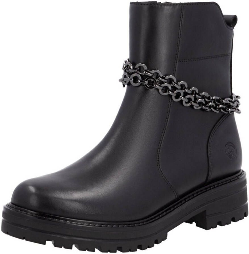 Remonte Laarsjes Liz Hurley-Collection blokhak bikerboots chunky boots met binnenrits