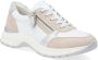 Remonte Comfortabele witte sneaker met beige en zilveren accenten Multicolor Dames - Thumbnail 12