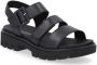 Remonte Zwarte Casual Platte Sandalen Vrouwen Black Dames - Thumbnail 2