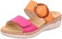 Remonte -Dames oranje slippers & muiltjes - Thumbnail 2