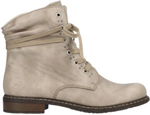 Rieker Hoge veterschoenen winterboots blokhak enkellaarsjes met subtiele studs