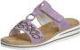 Rieker Lila Juweel Slipper voor Dames Purple Dames - Thumbnail 4