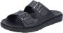 Rieker Zwarte Open Slippers voor Mannen Black Heren - Thumbnail 2