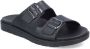 Rieker Zwarte Open Slippers voor Mannen Black Heren - Thumbnail 10