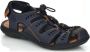 Rieker Blauwe platte sandalen voor heren Blauw Heren - Thumbnail 3