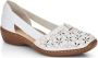 Rieker Witte Leren Ballerina Flats Wit Dames - Thumbnail 2