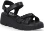 Rieker Zwarte Casual Platte Sandalen Vrouwen Black Dames - Thumbnail 2