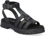 Rieker Zwarte Casual Open Platte Sandalen Black Dames - Thumbnail 2