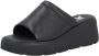 Rieker Zwarte Casual Open Muiltjes Dames Platte Sandalen Black Dames - Thumbnail 10