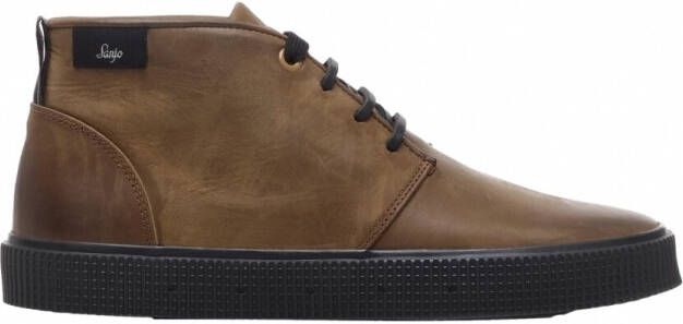 Sanjo Lage Sneakers Desert Leather Brown