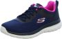 Skechers Bountiful-Quick Path 12607-NVHP Vrouwen Marineblauw Sneakers Sportschoenen - Thumbnail 4