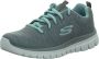 Skechers Graceful-Twisted Fortune Grijs-Mint Dames Sneakers - Thumbnail 2