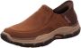 Skechers Bruin Leren Textiel Instapper met Comfortabel Voetbed Brown Heren - Thumbnail 7