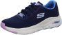 Skechers Arch Fit-Infinity Cool 149722-NVMT Vrouwen Marineblauw Sneakers - Thumbnail 3