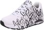 Skechers Sneakers met sleehak UNO-SPREAD THE LOVE vrijetijdsschoen lage schoen veterschoen met opvallende graffiti-print - Thumbnail 4