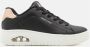 Skechers Uno Court Courted Air Sneakers Dames Zwart - Thumbnail 2