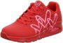 Skechers Sneakers UNO DRIPPING IN LOVE met hart-graffiti-print vrijetijdsschoen lage schoen veterschoen - Thumbnail 5