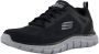 Skechers Track-Broader 232698-BKCC Mannen Zwart Sneakers Sportschoenen - Thumbnail 3