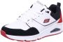 Skechers Street Uno Retro One Herensneakers 183020 Wit Rood - Thumbnail 3