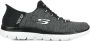 Skechers SUMMITS-DAZZLING HAZE 149937 BKW sneakers slip in dames zwart - Thumbnail 4