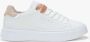 Sun68 Witte en roze leren sneakers Grace Leather White Dames - Thumbnail 2