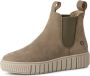 Tamaris dames chelsea boot leren laarzen enkellaars vrouwen leer M25403 Salie - Thumbnail 2