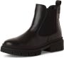 Tamaris dames chelsea boot leren laarzen enkellaars vrouwen leer M2590243 zwart - Thumbnail 2