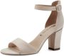 Tamaris Sandalen met hak beige Imitatiesuede Dames - Thumbnail 3