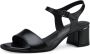 Tamaris Stijlvolle Zwarte Leren Sandalen Black Dames - Thumbnail 2