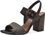 Tamaris Zwarte Casual Open Platte Sandalen Black Dames - Thumbnail 3