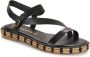 Tamaris Zomer Platte Sandalen Vrouwen Stijlvol Black Dames - Thumbnail 5