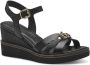 Tamaris Zwarte Casual Open Platte Sandalen Black Dames - Thumbnail 3