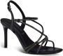 Tamaris Zwarte metalen elegante open sandalen Black Dames - Thumbnail 2