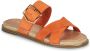 Tamaris Oranje Suède Gesp Slippers Orange Dames - Thumbnail 4