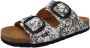 Think 3-0000725-1000 Wit zwart combi slipper - Thumbnail 2