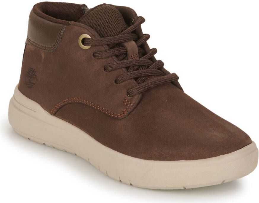 Timberland Sneakers van Leer met Logo Brown