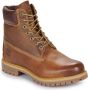 Timberland Bruine Leren Laarzen Thermische Rubberen Zool Brown Heren - Thumbnail 3